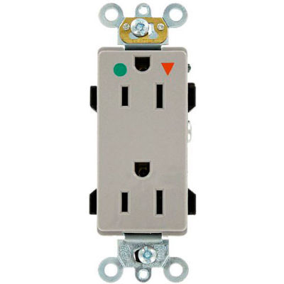 Leviton 16262-Igg 15a, 125v, Decora Plus Duplex Receptacle, Hospital Grade, Gray - Min Qty 13