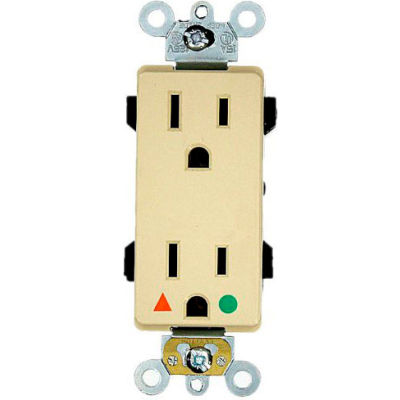Leviton D8200-IGI 15a, 125v, Decora Plus Duplex Receptacle, Hospital Grade, Ivory - Min Qty 13
