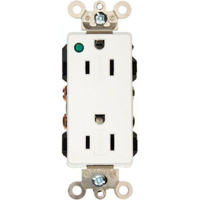 Outdoor Gfci Outlet With Cover Leviton GFPL1-PLW Self-Test GFCI