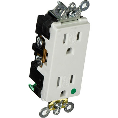 Leviton 16262-Sgw 15a, 125v, Decora Plus Duplex Receptacle, Tamper Resistant, White - Min Qty 11