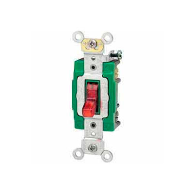 Leviton 3032-Plc 30a, 120v, Illuminated On, Double-Pole Ac Quiet Switch, Clear - Min Qty 7