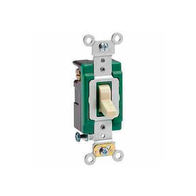 Leviton 3033-2w 30a, 120/277v, 3-Way Ac Quiet Switch, Self Grounding, White - Min Qty 8