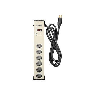 Heavy Duty Surge Protected Power Strip, 6 Outlets, 20A, 900 Joules, 6' Cord