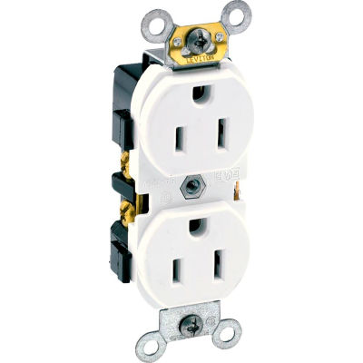 Leviton 5242-W 15A, 125V, Duplex Receptacle, White