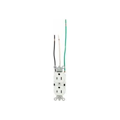 Leviton 5262-L0 15a, 125v, Duplex Receptacle, Grounding, Brown - Min Qty 14
