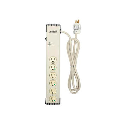 Medical Grade Surge Protected Power Strip, 6 Outlets, 15A, 952 Joules, 6' Cord
