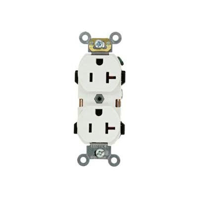 Leviton 5352-W 20A, 125V, Duplex Receptacle, White
