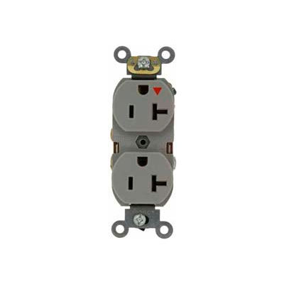 Leviton 5362-Igg 20a, 125v, Duplex Receptacle, Isolated Ground, Gray - Min Qty 24