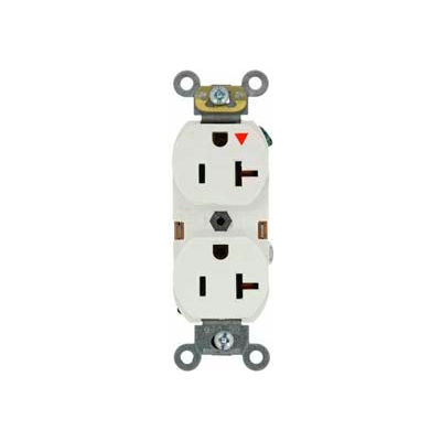 Leviton 5362-Igw 20a, 125v, Duplex Receptacle, Isolated Ground, White - Min Qty 24