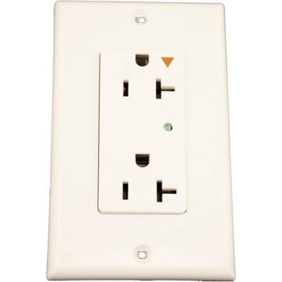 Leviton 5380-Igw Decora Duplex Surge Suppressor Receptacle Iso Ground 20a, White - Min Qty 4
