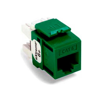 Leviton 61110-Rv6 Extreme 6+ Quickport Connector, Cat 6, Green