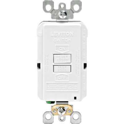 Leviton GFRBF-W SmartlockPro, Blank Face w/Indicator Light, 20A, Self Testing, White