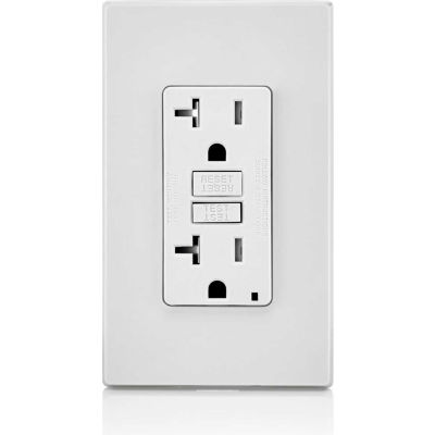 Leviton GFTR2-W SmartlockPro Self-Test GFCI Receptacle, Tamper Resistant, 20A, White