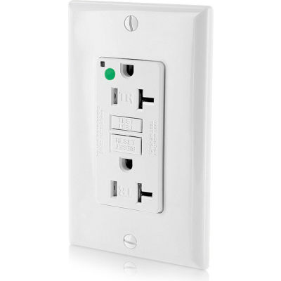 Leviton GFTR2-HGW SmartlockPro Self-Test GFCI Recept, 20A, Hospital Grade, Tamper Resistant, White