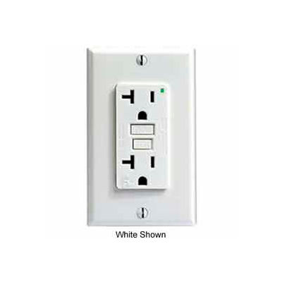 Leviton GFTR2-T SmartlockPro Self-Test GFCI Receptacle, Tamper Resistant, 20A, Light Almond