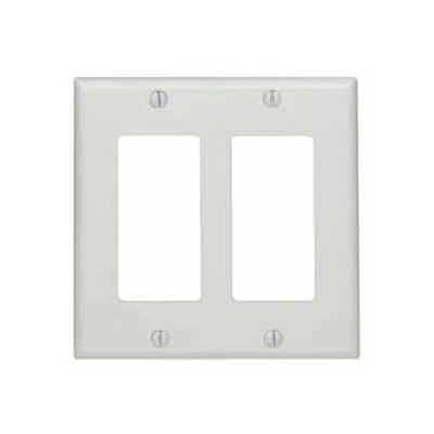 Leviton 80409-NW 2-Gang Decora/GFCI Device Decora, White - Pkg Qty 25