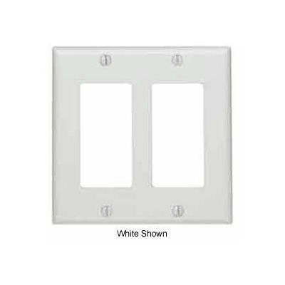 Leviton 80409-T 2-Gang, 2-Decora, standard Size thermoset, Light Almond