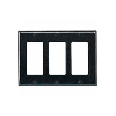 Leviton 80411-E 3-Gang Decora/GFCI Device Decora, Standard, Thermoset, Black