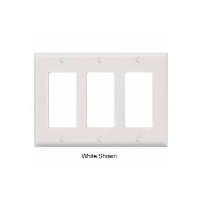 Leviton 80411-NT 3-Gang Decora/GFCI Device Decora, Light Almond