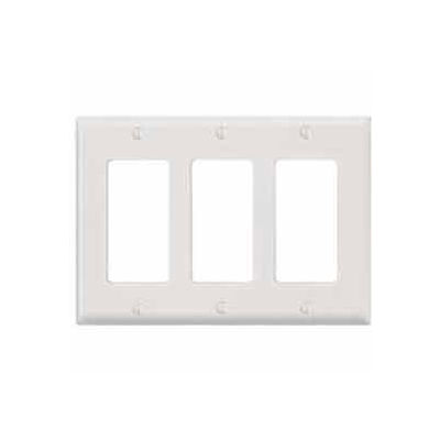 Leviton 80411-NW 3-Gang Decora/GFCI Device Decora, White - Pkg Qty 25