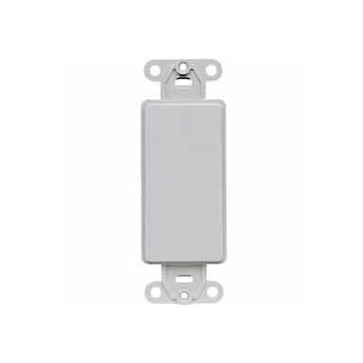 Leviton 80414-GY QuickPort Decora Multimedia Blank Insert, Gray - Pkg Qty 5