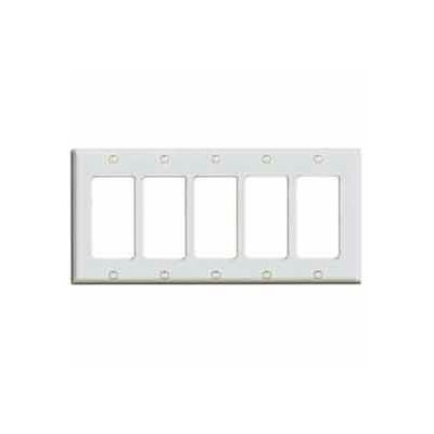 Leviton 80423 5-Gang Decora/Gfci Device Decora, Standard, Thermoset, Brown - Min Qty 18