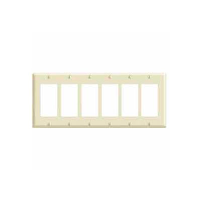Leviton 80436 6-Gang Decora/Gfci Device Decora, Standard, Thermoset, Brown - Min Qty 15