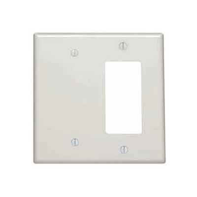 Leviton 80608-W 2-Gang 1-Blank 1-Decora/GFCI Device Combo, White