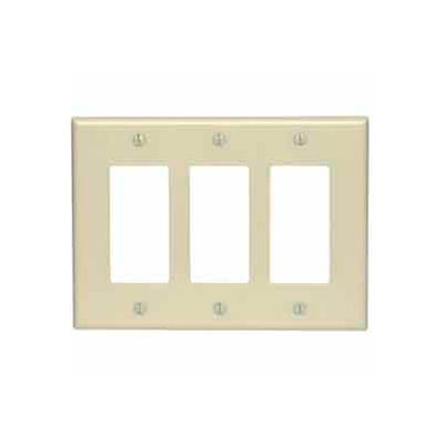 Leviton 80611-I 3-Gang Decora/GFCI Device Decora, Ivory
