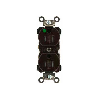 Leviton 8200-Sg 15a, 125v, Duplex Receptacle, Brown - Min Qty 9