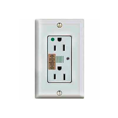 Leviton 8280-W Decora Dplx Surge Prot Recpt, Indicator Light & Alarm, 15a, White - Min Qty 4
