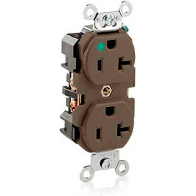 Leviton 8300-H 20A, 125V, Duplex Receptacle, Brown
