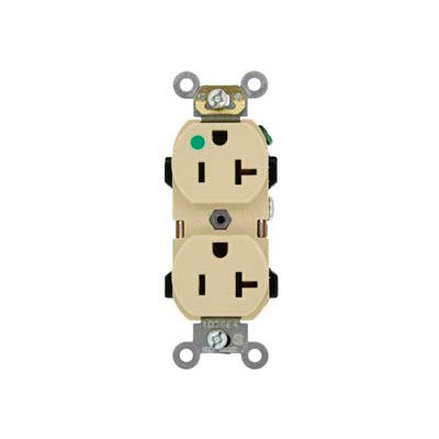 Leviton 8300-HI 20A, 125V, Duplex Receptacle, Ivory