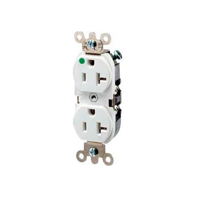 Leviton 8300-Hlw 20a, 125v, Duplex Receptacle, White - Min Qty 8
