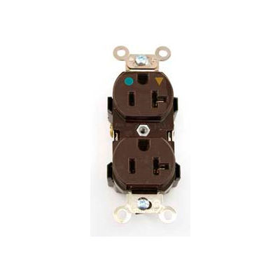 Leviton 8300-Igb Duplex Receptacle, Straight Blade, Isolated Ground, Brown