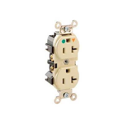 Leviton 8300-Igi Duplex Receptacle, Straight Blade, Isolated Ground, Ivory - Min Qty 9