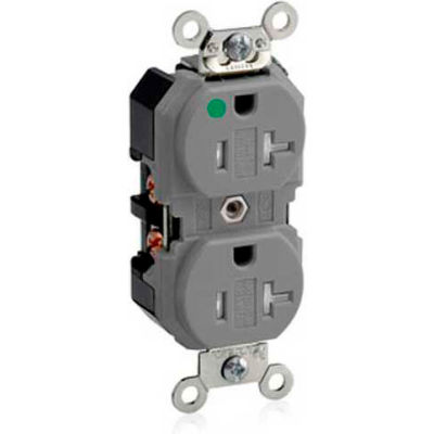 Leviton 8300-Sgg Duplex Receptacle, Straight Blade, Self Grounding, Gray - Min Qty 8