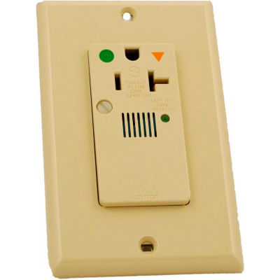 Leviton 8381-Igi Decora Sngl Surge Prot Recpt Iso Grd, Ind Lht & Alarm 20a Ivory - Min Qty 5