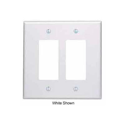 Leviton 86602 2-Gang Decora/GFCI Device Decora, Oversized, Thermoset, Ivory
