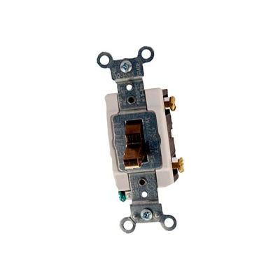 Leviton CS115-2 15 Amp, 120/277 Volt, Single-Pole, Grounding, Side Wired, Brown - Pkg Qty 10