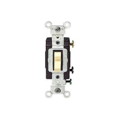 Leviton CS120-2T 20 Amp, 120/277 Volt, Single Pole Side Wired Switch, Lt Almond - Pkg Qty 10