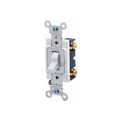 Leviton CS120-2W 20 Amp, 120/277 Volt, Single-Pole, Grounding, Side Wired,White