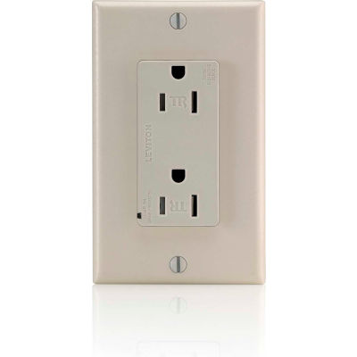 Leviton T5280-T Tamper Resist. Decora Dplx Surge Suppressor Recpt 15a, Lt. Alm. - Min Qty 4