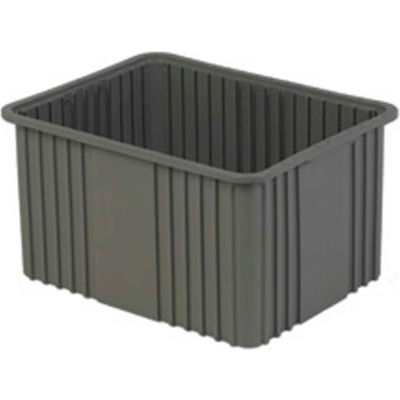 LEWISBins Divider Box NDC3120 22-3/8" x 17-3/8" x 12", Gray - Pkg Qty 3