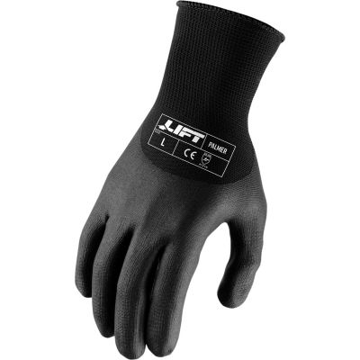 Lift Safety 3/4" Dip Gloves, Palmer Microfoam, Nitrile, XL, Knit Wrist, 13 Gauge