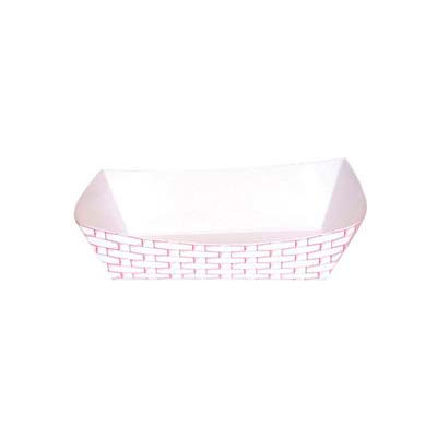 Paper Food Baskets, 25 lbs. Capacity, Red/White, 500 ct