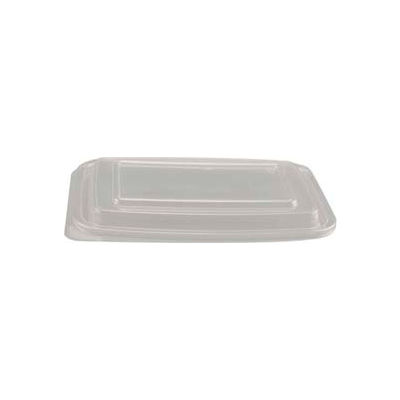 Microwave Safe Container Lid, Plastic, Fits 24-32 oz., Rectangular, Clear, 75/Bag, 300 ct