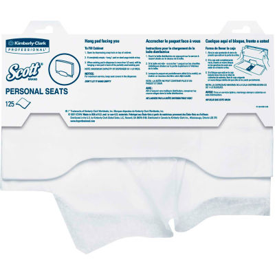 Scott Personal Toilet Seat Covers, 125 Sheets/Pack 24/Case - KIM07410CT