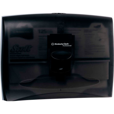 In-Sight Push-Lever Toilet Seat Cover Dispenser, Translucent Smoke Holds 125 Covers - KIM09506