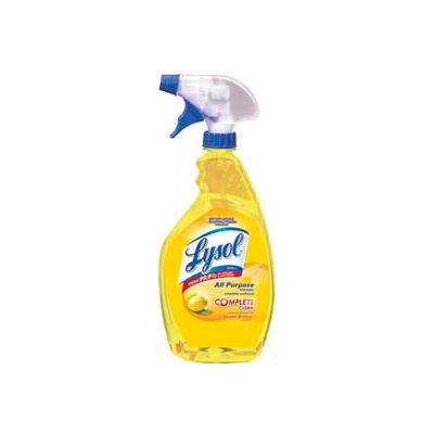Lysol® All-Purpose Cleaner, Lemon, 32 oz. Trigger Spray Bottle, 12 Bottles - 75352